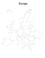Map Outline of Europe