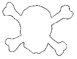 Skull and Cross Bones Template